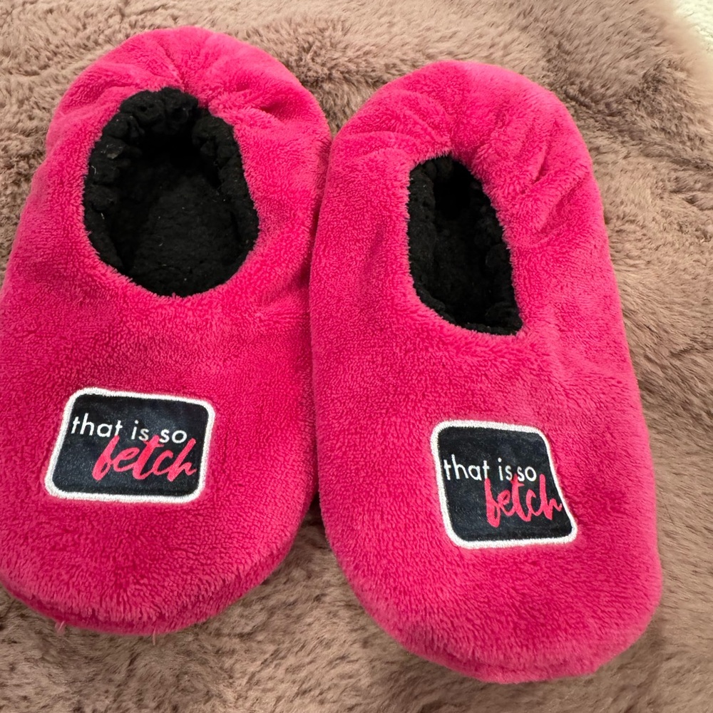 Pink Fuzzy Slippers